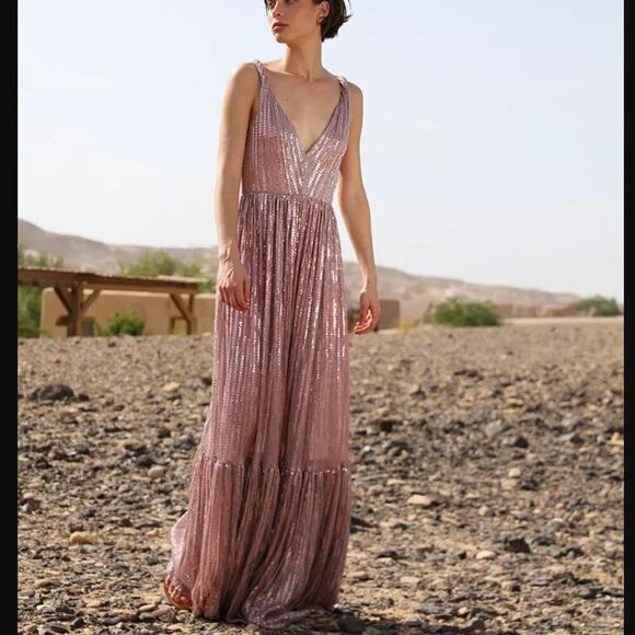 Sabina Musayev Dominique Sequined Evening Gown Size Small - Picture 7 of 7